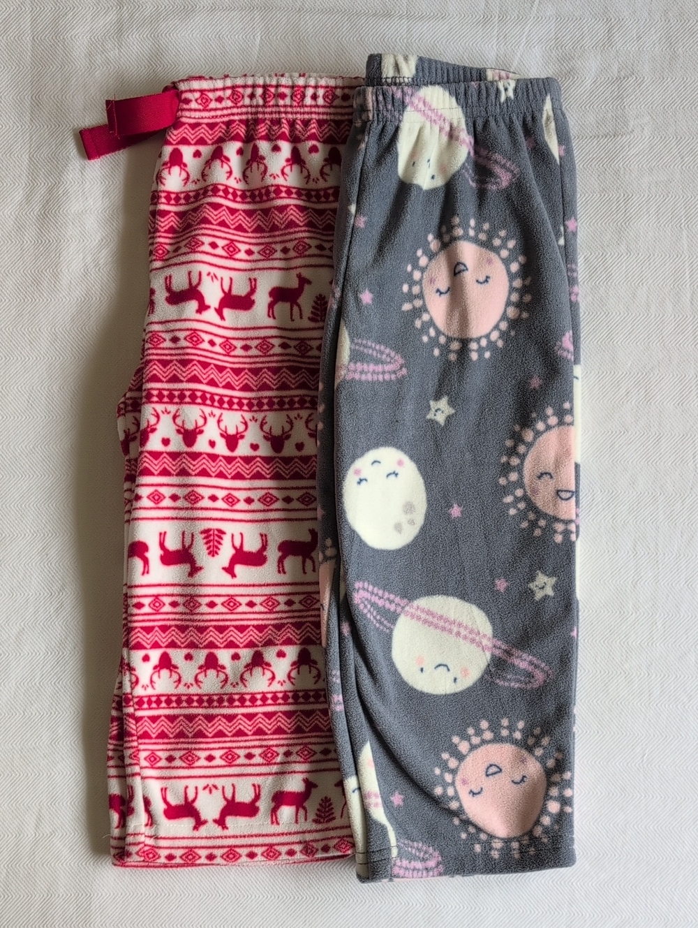 NWOT Carter's Child of Mine 2T Fleece Pajama Pants Space Christmas 2-Pack Lot